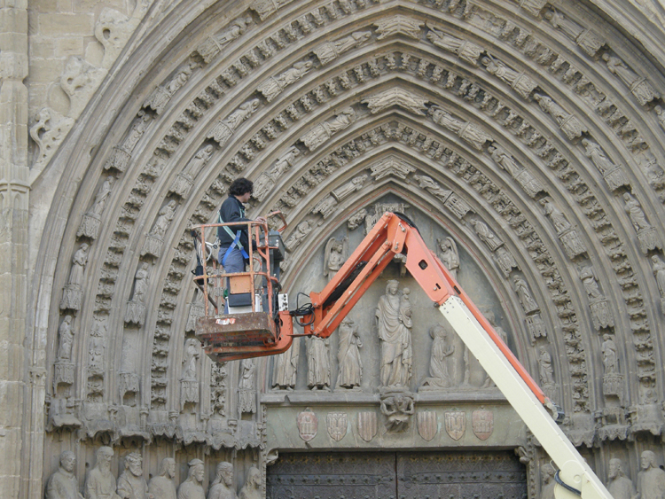 Seguimiento de obras en la Catedral de Huesca