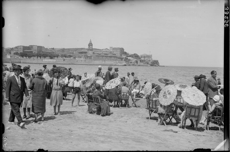 Gijón (Asturias), Playa de San Lorenzo, 1928